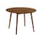 Armen Living Arcadia and Renzo 42" Round Orange and Walnut Wood 5 Piece Dining Set SETARDI5REWAOR42 - alternate 5